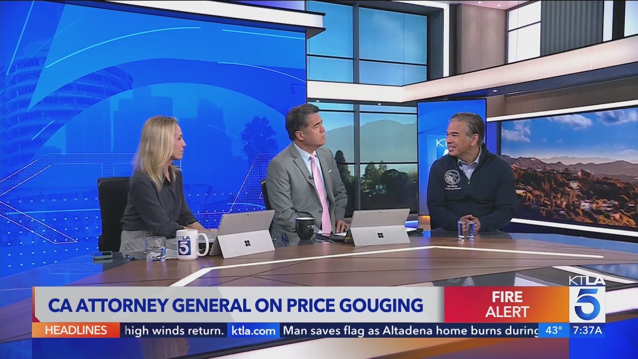 California AG talks price gouging, looting with KTLA