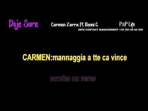 Carmen Zarra Ft. Benny G - Doje Sore - karaoke -   ( Official Testo + Base)