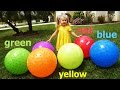 Diana plays with giant inflatable balls Diana plays with giant inflatable balls