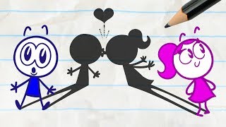 Pencilmiss is the Best! -in- WHAT LURKS IN THE SHADOW PUPPETS - Pencilmation Cartoons for Kids