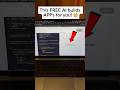 This FREE AI Creates APPs For You Ai Artificialintelligence Aitools Aihacks Chatgpt Tech
