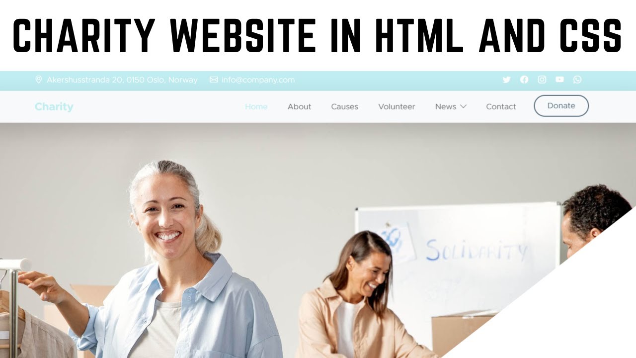 Build a Website for Your Charity Using HTML and CSS | Free Source Code