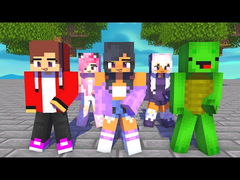 GASOLINA FIRST MEET TUTU APHMAU JJ VS MIKEY PRETTY KC KITTY - MINECRAFT ANIMATION #shorts