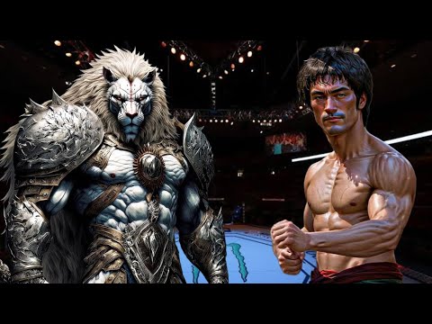 BRUCE LEE VS THE LION 😱🔥*SHOCKING WAR* (EA SPORTS UFC 4) UFC KNOCKOUTS | BRUCE LEE FIGHT | 8K HDR