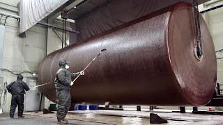 Process of Making 50,000 Liter Super Large Oil Tank. Bulk Tank Manufacturing Factory