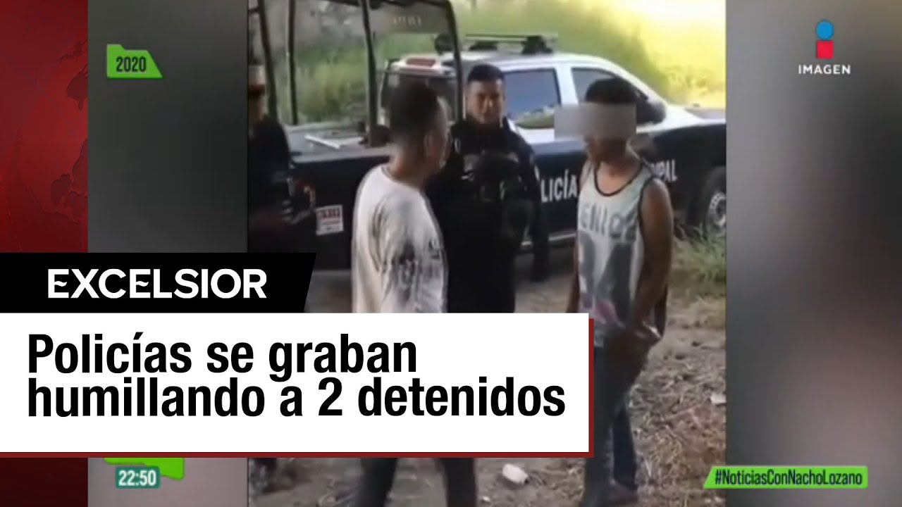 Policías obligan a presuntos delincuentes a besarse y golpearse