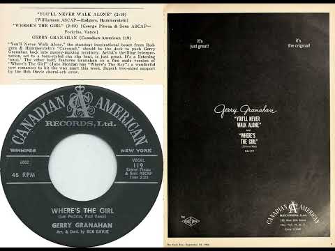 Where's The Girl - Gerry Granahan (arranged by Hutch Davie) (September 1960)