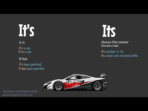 It's or Its – When to Use an Apostrophe