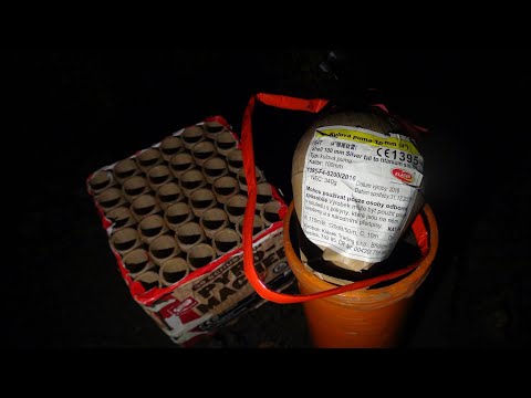 36sh cake mit 4" Klasek Silver tail to titanium salute