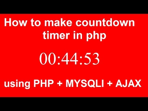 how to make dynamic countdown timer in php