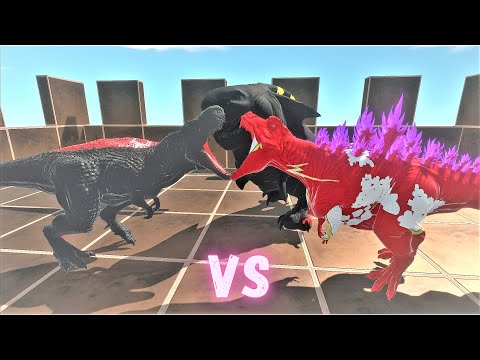 Flash Godzilla T-Rex & Megalodon T-Rex vs SCP Nightmares: The Ultimate Death Run Challenge! | ARBS
