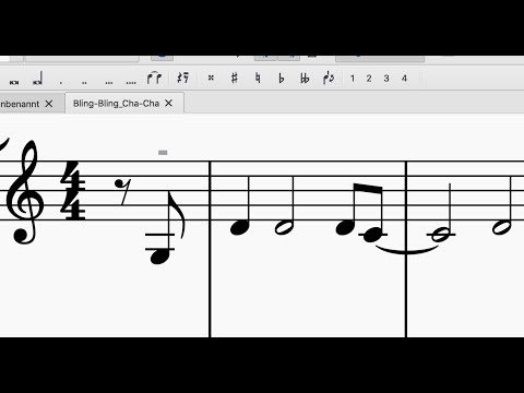 MuseScore 3.6 - Noteneingabe Tutorial 3 - Mauseingabe Step-Input   Deutsch