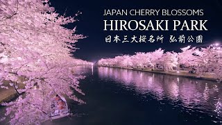 [8K]HIROSAKI 日本一の春の絶景 弘前公園の美しい桜 Amazing Cherry Blossoms View at Hirosaki Park, Aomori Japan