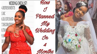 MY WEDDING CHECKLIST:HOW I PLANNED MY WEDDING ON A BUDGET IN 4 MONTHS.