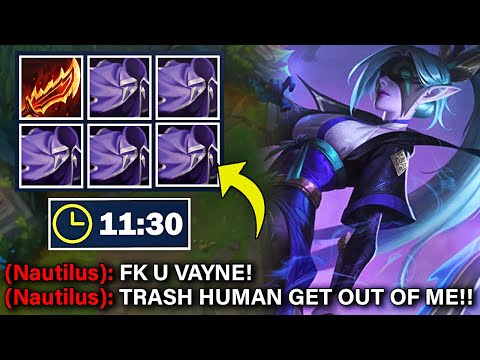 Vayne but I have FULL BUILD at 11 minutes and I made the enemy Nautilus have a stroke