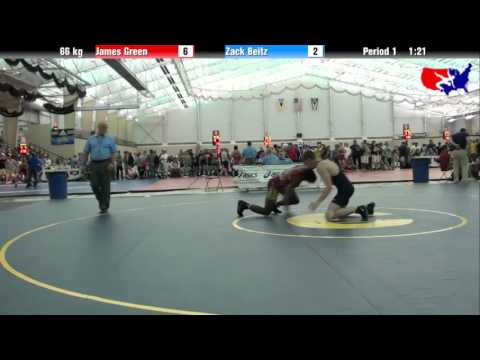 James Green vs. Zack Beitz at 2013 ASICS University Nationals - FS