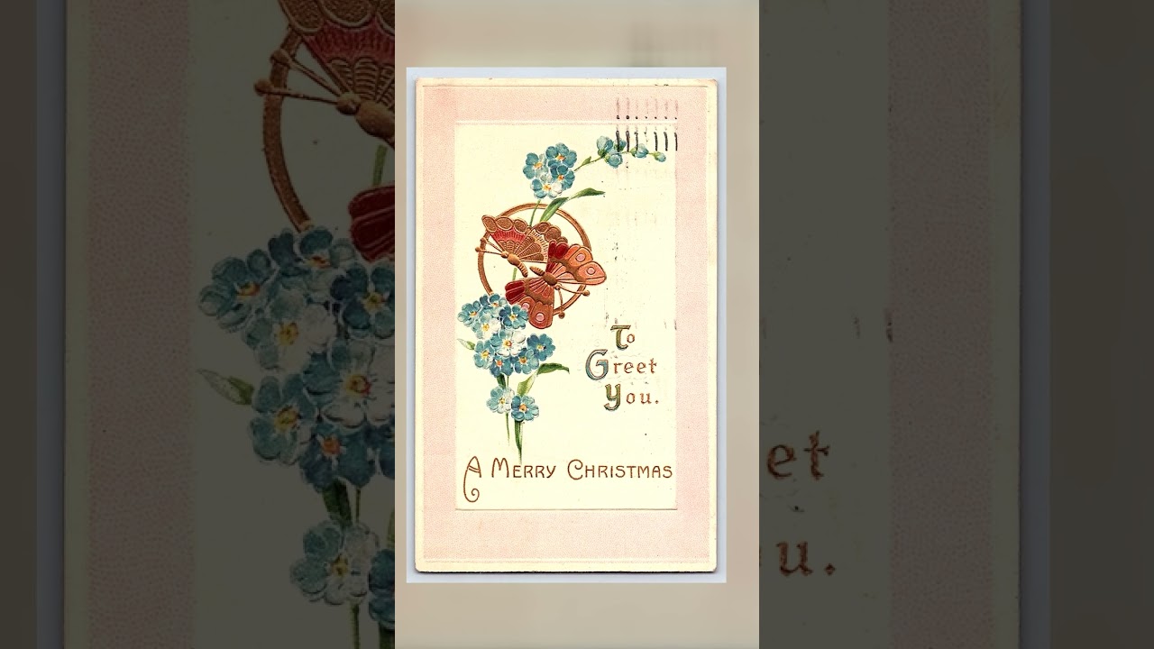 German Publisher, Divided Back, Christmas Greetings, 1912 Postmark Video