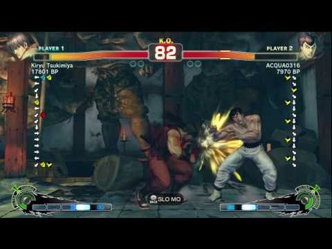 Kiryu Tsukimiya [Guy] vs Aqua [Fei] 1/2 SSF4 Japanese Online Ranked Matches - TRUE-HD