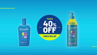 Urufarma Hasta 40% OFF en la línea solar de Dermaglós anuncio