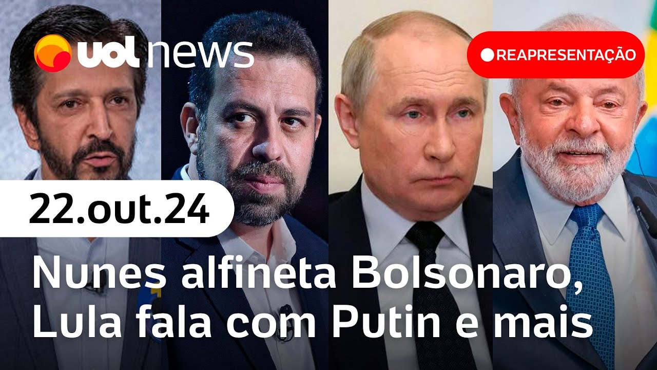 Bolsonaro x Nunes, Lula fala com Putin e faz mais exames após acidente e+ | Reapresentação UOL News
