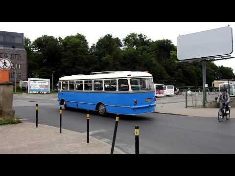 San H100 PKS Gdańsk zabytkowy autobus rozpoczyna sezon letni 2020. Pojazd retro w Gdańsku