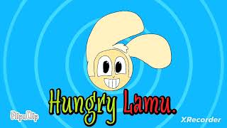 A Hungry lamu cartoon