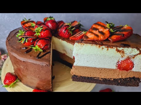Strawberry Chocolate Mousse Cake