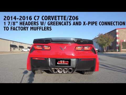 C7 Corvette - Kooks 1 7/8\" Headers and X-Pipe with Catted or Off-Road connections