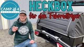 Heckbox für Fahrradträger: Thule BackSpace XT für den VW Bulli (T5, T6, T6.1) - mehr Stauraum!