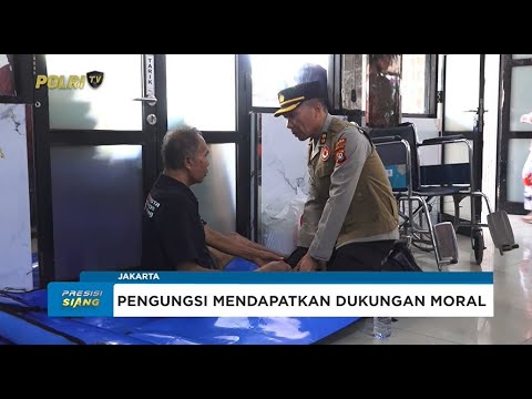 POLRI BERSAMA MAHASISWA BERI TRAUMA HEALING KE KORBAN BANJIR CILIWUNG