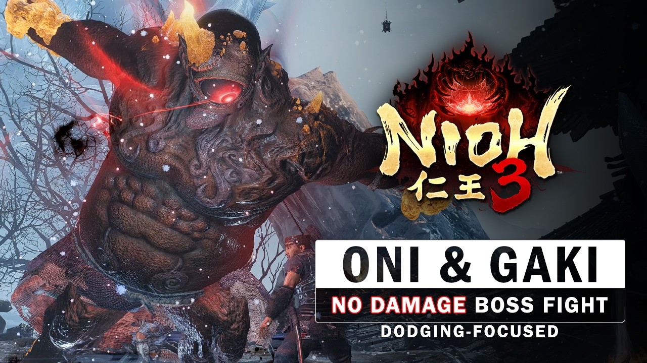 Nioh 3 - One-eyed Oni & Gaki Boss Fight (No Damage)