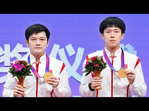 王楚钦/樊振东杀疯了！4-0横扫韩国组合，勇夺亚运乒乓球第四金【亚运会乒乓球男双决赛】