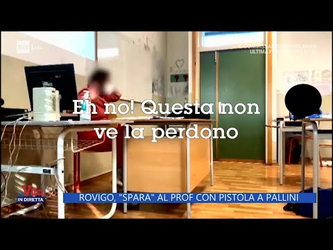 Rovigo, "spara" al prof. con pistola a pallini - La vita in diretta 26/10/2022