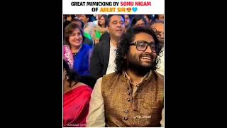 Arijit Singh songs mimicking by Sonu Nigam #arijit #starrolex #arijitsingh #shorts #trending #status