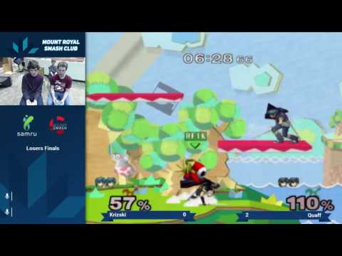 Quaff (Marth) vs Krizski (Fox, Marth) - GF, MRU Weekly 11/01/16