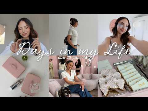 DAYS IN MY LIFE as a 23 y/o content creator 🤍 emi jay event in la, productive days, skincare, etc!