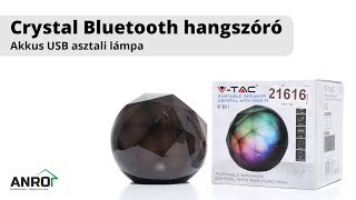 Crystal Bluetooth hangszóró / Akkus USB asztali lámpa - kicsomagolás