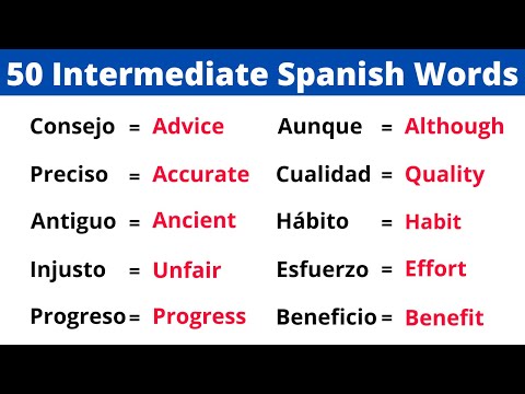 50 Essential Intermediate Spanish Words You Must Know!