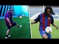 Jimmy Bullard Recreates | Ronaldinho's viral double crossbar tekkers!