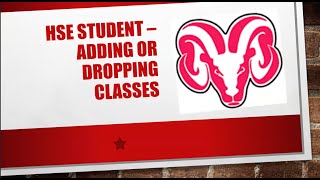 Adding and Dropping Classes as an HSE student
