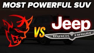 Dodge Demon vs Jeep Trackhawk SRT DRAG RACE! | The Most Powerful SUV | Demonology