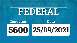 Capa de LOTERIA FEDERAL 5600