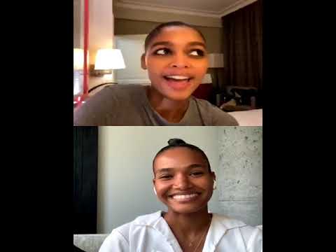 Models Arlenis Sosa & Blesnya Minher go live on Models.com Instagram, July 15 2020