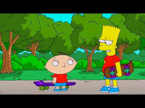 Family Guy and Simpsons - Bart & Stewie | Family Guy Stewie CAPTURES Nelson