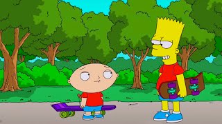 Family Guy and Simpsons - Bart &amp; Stewie | Family Guy Stewie CAPTURES Nelson