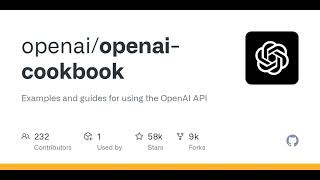 GitHub - openai/openai-cookbook: Examples and guides for using the OpenAI API