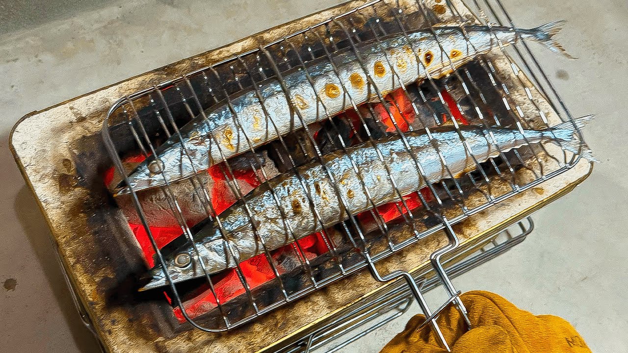 【超極上】気仙沼のサンマを七輪で炭火焼き！刺身も絶品すぎた…！