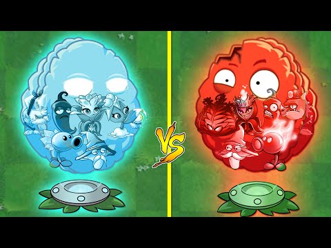 PvZ 2 Discovery - Every Plant BLUE & ORANGE-RED Same Shape Battlez (China & International Version)