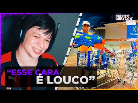ARUAN REAGE A SIM PRA TUDO NO WALMART primeira compra da casa 🏠 (THIAGO REIS) - Cortes do Aruan