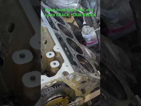 Clean head bolt holes or it could crack your block when torqued. L86 L83 L84 L87 GM